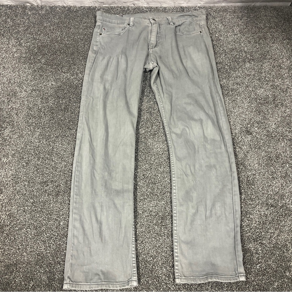 Marine Layer Jeans Mens 33x32(Actual 34x29 )Gray Denim Original Slim Stretch